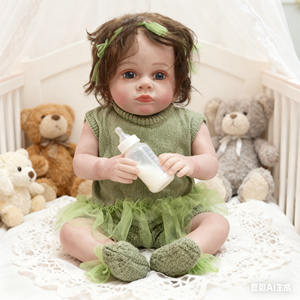 Neue 55cm Ganzkörper-Vinyl Reborn-Puppe Kleinkind-Mädchen Lebensechte Handgefertigte 3D-Haut Hyperrealistische Babypuppe - Product Image 3