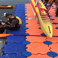 Vente en gros d'usine : Ponton flottant en plastique modulaire pour quai de jet-ski, bateau et bateau à moteur, quai flottant pour parc aquatique