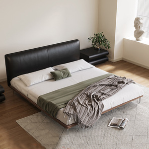 เตียงห้องนอนโลหะนิ่มหนังสองชั้นขนาดคิงไซส์1.8เมตรนอร์ดิกสไตล์อิตาลีใหม่ - Product Image 6