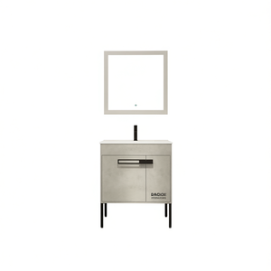 Meuble-lavabo autoportant DACIOE de 30 pouces avec lavabo et miroir, design contemporain minimaliste - Product Image 1