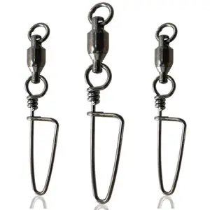 Émerillon de pêche à roulement à billes en laiton haute résistance avec mousqueton Coastlock 18LB~440LB Test Synnex LQ-3017 - Product Image 1