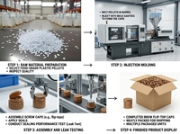 Bouchon à clapet en plastique anti-goutte pour sauce huître, avec bec verseur, inviolable, en PET de qualité alimentaire, pour bouteilles de vinaigrette, couleur personnalisée