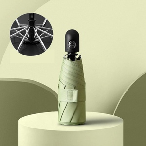 Factory Wholesale Mini <b>Automatic</b> Travel <b>Umbrella</b> Compact Rain <b>Umbrella</b> with Macaron Color Friendly for Lady - Product Image 1