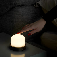 Nouvelle lampe de chevet LED portable moderne et compacte pour la décoration, éclairage de table, chambre à coucher, salon, camping, lampe LED rechargeable