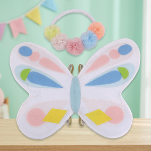 Ailes de fée pour enfants, ailes de papillon de princesse, accessoire de fête d'anniversaire ou d'Halloween, colorées, réutilisables, non toxiques, en feutre - Product Image 3