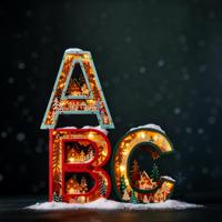 Grenzüberschreitende Handwerkskunst: LED-Buchstabenlampe, hohl, für Weihnachten, Alltag, Heimdekoration, Feiertagsgeschenk, Ornamente