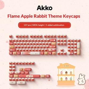 Akko Bunny pour kit de touches de clavier, thème clavier mécanique, 137 pièces, DIY, sublimation, ensemble complet, prise en charge multilingue, fabriqué en Chine - Product Image 4