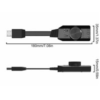 Penawaran Spesial QLDZ-GS3 Kartu Suara USB Eksternal Virtual Mini 7.1 Channel Adapter Plug and Play Peredam Kebisingan Suara Dapat Diatur untuk PC Laptop
