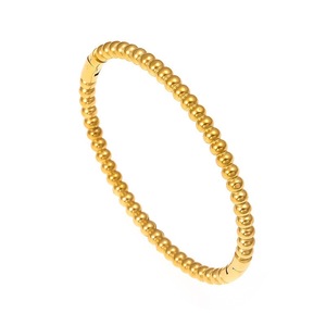 Wholesale Women's Square Beaded 316L Stainless Steel Cuff <b>Charm</b> Bracelets 18K Gold Silver Plated Trendy <b>Bangles</b> Gift - Product Image 4
