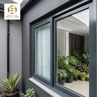 Fenêtre coulissante en acier inoxydable demi-lune, en alliage d'aluminium, insonorisée, prix compétitif personnalisé, pour cuisine et école