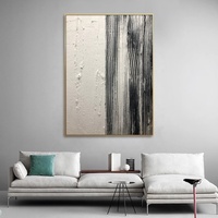 Offre Spéciale 3D Blanc Géométrique Texturé Peinture Grand Blanc Texturé Toile Peinture