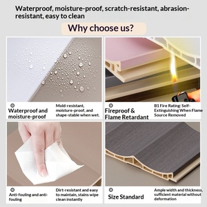 Özel Toptan PVC İç Kavisli Paneller Su Geçirmez Nem Dayanıklı Eko Ahşap Dalga Levhaları Arka Plan Duvarları Modern Yatak Odası - Product Image 2