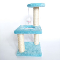 Factory Price Small Cat Scratcher Tree With Soft Plush Mouse Cat Climbing Tower Cat Puzzle Toys