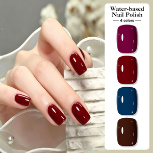 Kit de Esmalte de Uñas FOUR LILY Multicolor para Otoño Invierno, Color Vino Blanco, Material de Resina, Lámpara LED, Estilo Francés, <span class=keywords><strong>Manicura</strong></span> <span class=keywords><strong>Francesa</strong></span> - Product Image 1