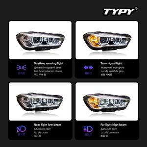 Feux de voiture TYPY, lampes LED pour voiture, feux de jour, clignotants dynamiques, accessoires de voiture pour BMW X1 F48 2016-2019 - Product Image 3