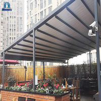 Pergola d'extérieur en aluminium PVC, auvent de patio étanche, système de pliage, toit rétractable motorisé pour la maison