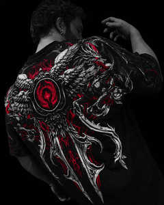 XIANGYU 2026 T-shirt <span class=keywords><strong>Uomo</strong></span> Oversize Viola Cotone Pesante Stile Gotico Streetwear per <span class=keywords><strong>Uomo</strong></span> <span class=keywords><strong>Abbigliamento</strong></span> <span class=keywords><strong>Dark</strong></span> Fantasy - Product Image 3