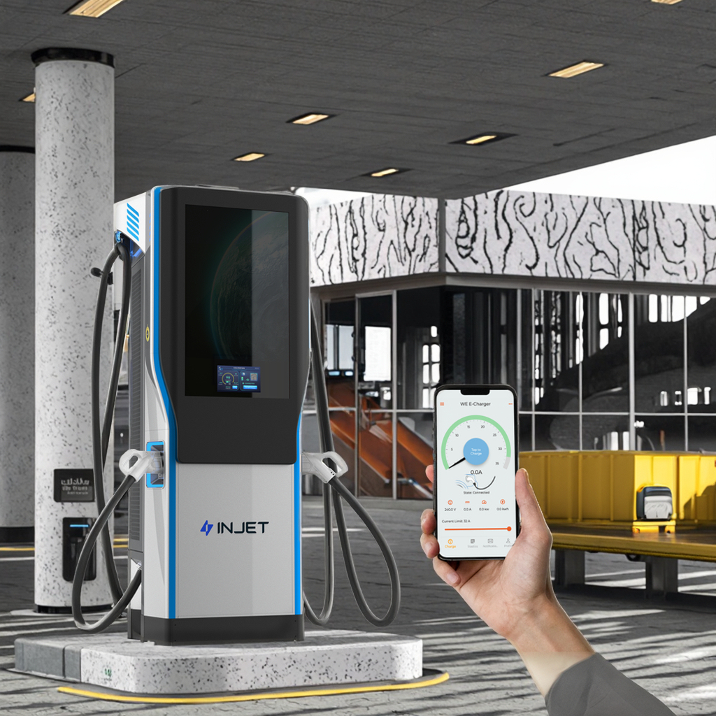 INJET Cargador DC Factory-Direct Super EV Charger 60-320kW Dual CCS 1/CCS 2 Interfaces Extra-Large Display Advertising Screen · image 5