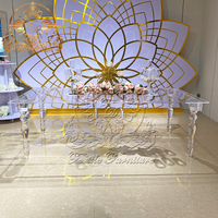 Luxus Event Transparent Klarglas platte Acryl Esstisch