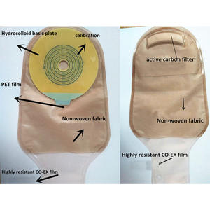 Sac d'ostomie monobloc Medco, portable, jetable, avec lien de fixation, pour usage hospitalier - Product Image 5