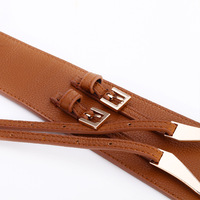 Ceinture pour femme tendance et polyvalente, pour robe ou blazer, couleur unie, boucle de haute qualité, accessoires en cuir PU