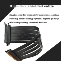 Câble d'extension GPU PCIe 4.0 X16 haute vitesse 32 Go/s, cordon de rehausseur à 180 degrés, noyau en cuivre blindé, contacts plaqués or, ITX