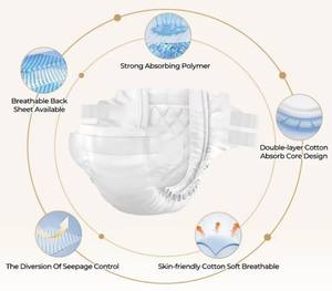 Pañal de bebé de algodón de muselina personalizado de muestra gratis TAMAÑO 3 Pañales orgánicos para recién nacidos - Product Image 4