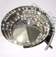Alimentateur vibrant motorisé 316L pour bouchons avec tube de prélevage, équipement d'automatisation, garantie 1 an