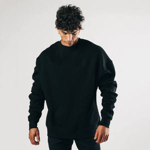 OEM Manufacturer Custom Heavyweight Cotton Fleece Blank <b>Plain</b> Oversized Drop Shoulder Streetwear <b>Mens</b> Crewneck <b>Sweatshirt</b> - Product Image 2