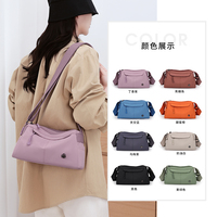 Tas selempang nilon wanita dompet multiwarna kustom pabrikan grosir