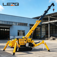 Grue araignée à profil bas 3 tonnes 6 tonnes, conception compacte sur chenilles pour opérations de levage en sous-sol