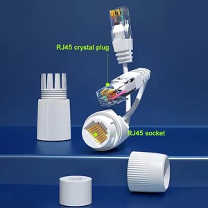 Répartiteur de câble réseau RJ45 étanche 1 vers 2, adaptateur séparateur 8P8C, connexion en série POE pour 2 appareils, accès Internet - Product Image 2