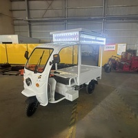 Camion de nourriture électrique 60V/72V chariot de nourriture mobile à trois roues 1200W pour le marché de nuit et la vente de r