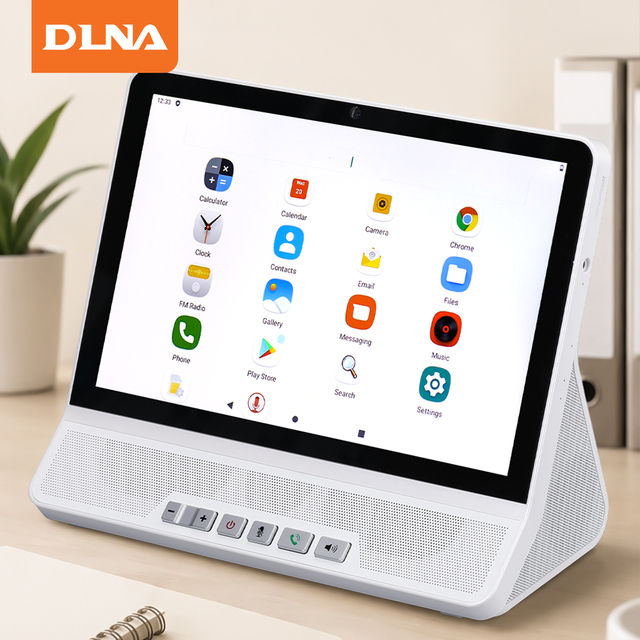 10 Inch Android Smart Desktop Terminal Touch Screen Video Communication Device with HD Camera Speakerphone Photo/Video Recording