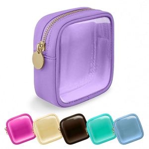 Candy Color Translucent Mini Cosmetic Bag PVC Waterproof Small Object Storage Bag <b>Cute</b> Coin <b>Purse</b> - Product Image 1
