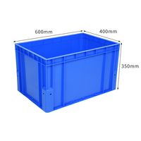 Caisse logistique d'angle 600*400*350, grand conteneur pour entrepôt automatisé, boîte en plastique empilable, durable et recyclable