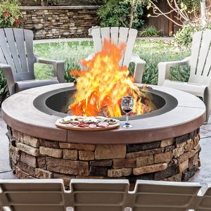 Hot Sales <b>Fire</b> <b>Pit</b> Ring, Firepit Ring for Camping, <b>Wood</b> <b>Burning</b> <b>Fire</b> <b>Pit</b> for Outside,Yard,Garden,Outdoor Fireplace - Product Image 5