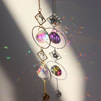 Atrapasoles de Cristal Colgantes con Cadena, Adorno para Ventana, Decoración para el Hogar y Jardín