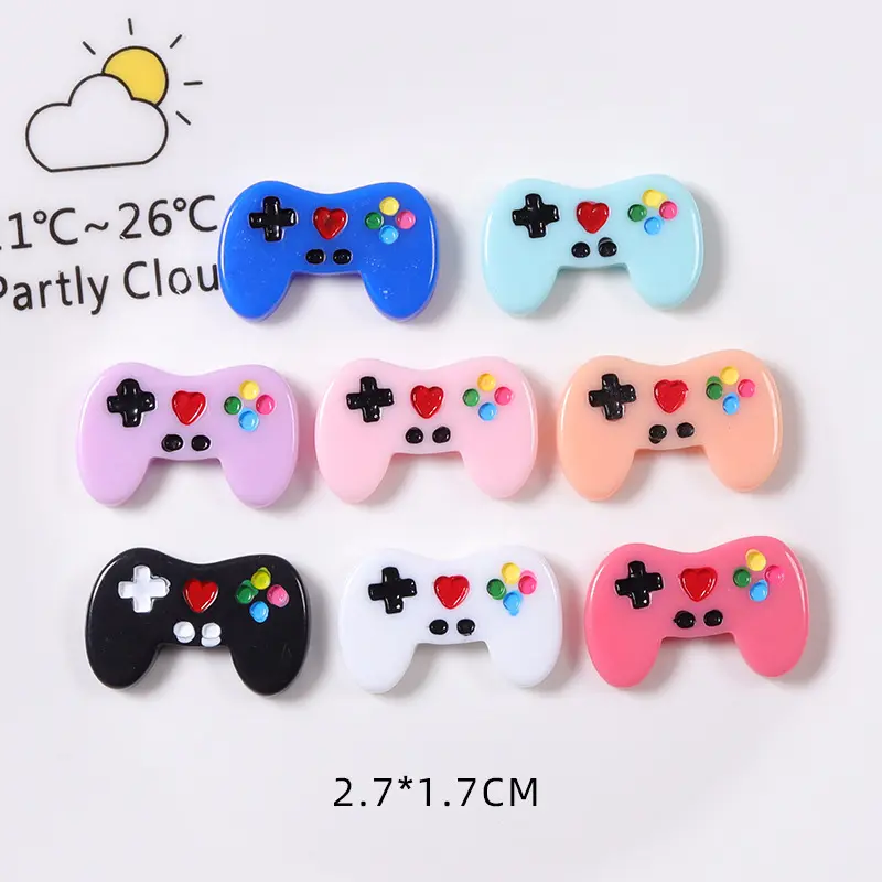 Simulation Game Controller Flatback Resin Cabochon Kawaii Charms Fit Phone Deco Parts DIY Hair Accessories Scrapbooking