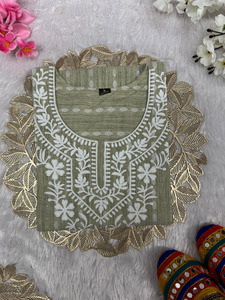 Moda Khadi Cotton Butti Kurti con hermoso bordado perfecto para Collage y chicas de oficina - Product Image 6