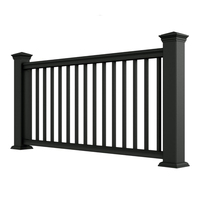 HIMOWAY Poteau de rampe d'escalier monté en hauteur en acier inoxydable et aluminium 4 po x 4 po et 3,15 po x 3,15 po, balustrades et mains courantes