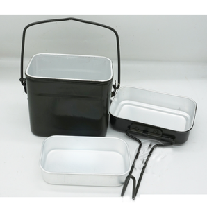 DFM2201 Kit de 3 boîtes à repas tactiques carrées en aluminium pour le camping, les voyages et les activités sportives en plein air - Product Image 1