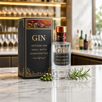 Bouteille en verre super-flint de luxe 100 ml, mini format, personnalisable, vide, pour spiritueux, liqueur, vodka, whisky, gin, échantillon, emballage cadeau, vente en gros, OEM