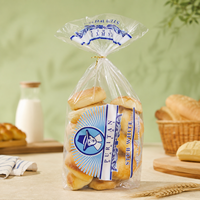 Sacs à pain en LDPE transparents robustes avec fermeture à clip, sacs en plastique de qualité alimentaire refermables avec soufflet de fond pour usage commercial
