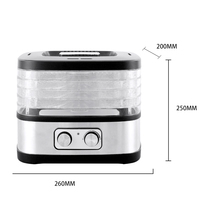 Wallepac Home Gebruik Semi-Automatische Fruit Mini Droger 5 Lagen Industrieel Voedsel Roestvrij Staal Kleine Dehydrator Machine Voor Rundvlees