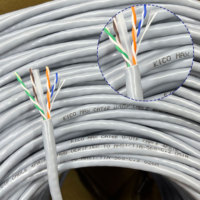 Câble Ethernet UTP CAT6e fabriqué par l'usine KICO, 305 m, câble LAN intérieur, 8 conducteurs, paire torsadée 4P, gaine intérieure PVC/LSZH
