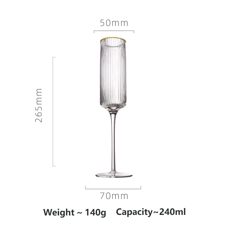 Phnom Penh vertical straight champagne glass