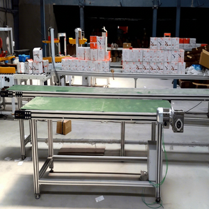 Industrial Flat Belt Conveyor System Heavy Duty <b>Rubber</b> Belt Conveyor Adjustable Flat Belt Conveyor - Product Image 1