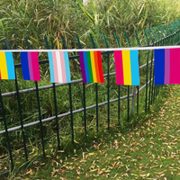Guirlande de drapeaux arc-en-ciel, banderole à rayures colorées pour intérieur et extérieur, pour festival LGBT