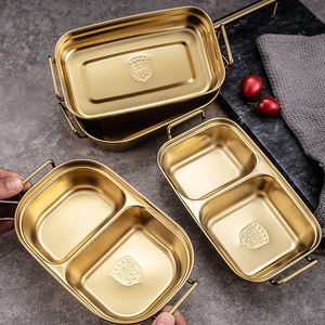 Compartimiento de acero inoxidable 304, plato para aperitivos de <span class=keywords><strong>pollo</strong></span> fritado, cuenco reutilizable para <span class=keywords><strong>salsa</strong></span>, logotipo personalizado, prevención de caída, 1/2 - Product Image 6